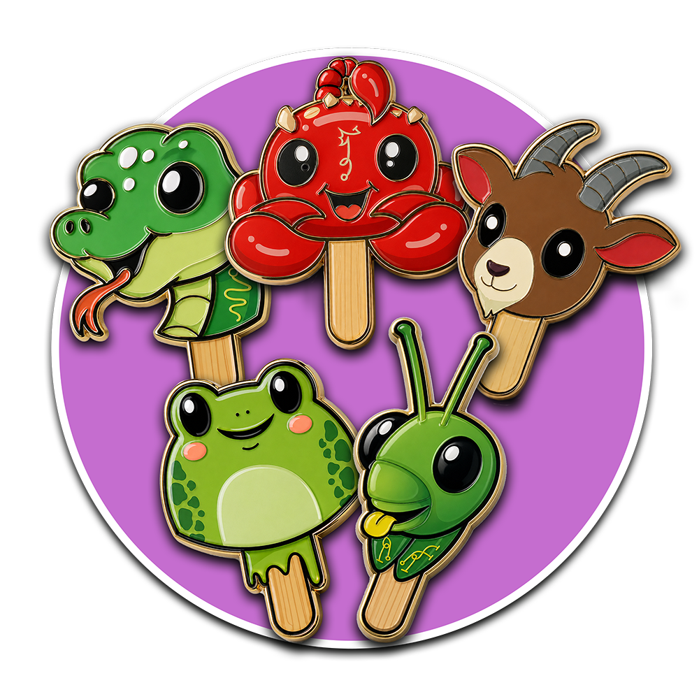 Ice Cream Man – Enamel Pin Set